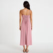 Robe longue &eacute;vas&eacute;e fendue vieux rose femme