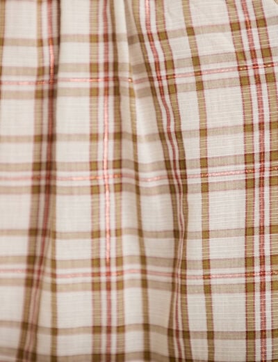 Chemise coupe ample manches longues marron femme