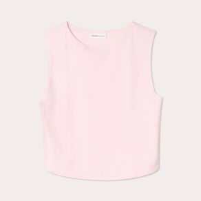 debardeur cropped rose clair femme Débardeur cropped rose clair femme