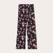 Pantalon large fluide noir femme