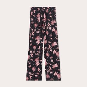 Pantalon large fluide noir femme