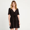 Robe évasée avec noeuds noir femme