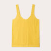 Débardeur effet crochet jaune femme