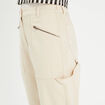 Pantalon cargo bas resserré sable femme