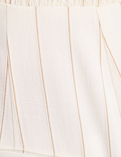 Combinaison pantalon bretelles blanc femme