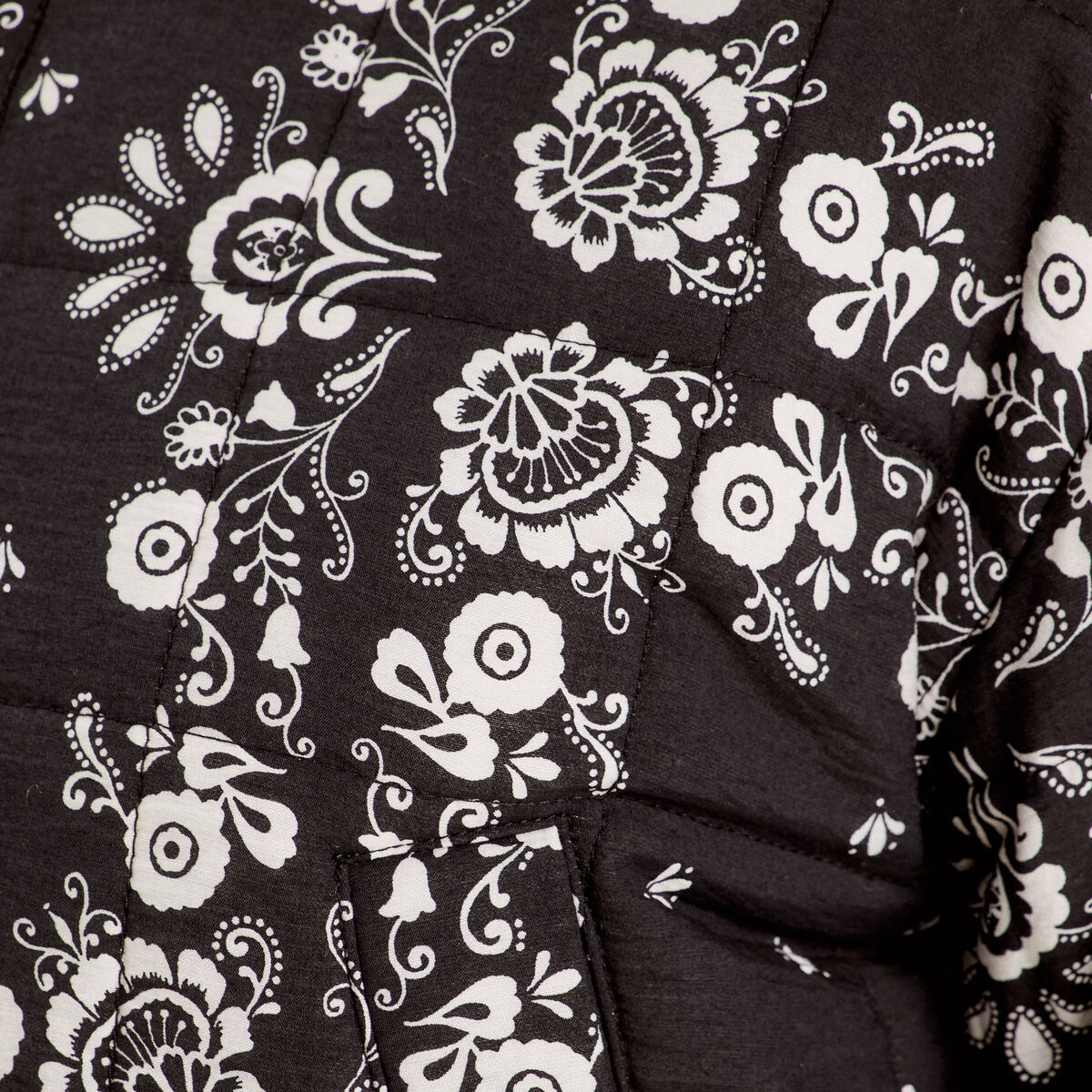 Veste matelass&eacute;e zipp&eacute;e noir femme