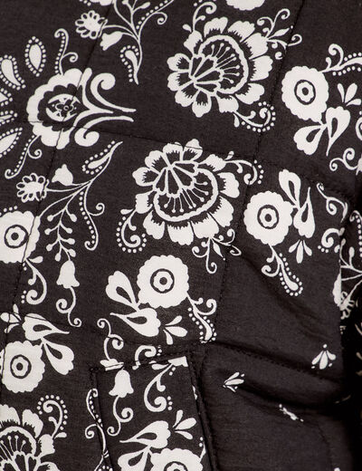 Veste matelassée zippée noir femme