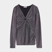 T-shirt avec anneau gris argent femme
