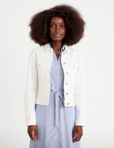 Veste en jean ecru femme