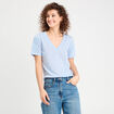 T-shirt manches courtes bleu clair femme