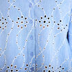Blouse broderie anglaise bleu gris femme