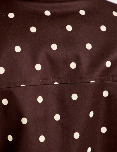 Veste oversize manches longues marron chocolat femme