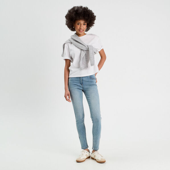 Jeans slim push up denim double stone femme