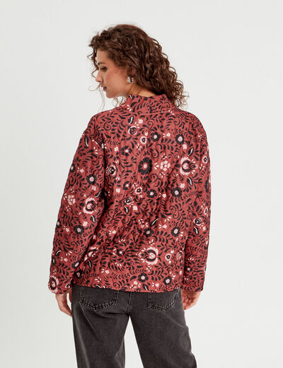 Veste effet matelassé rose femme