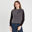 Pull sans manches gris foncé femme