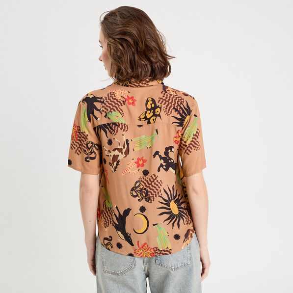 chemise manches courtes marron fonce femme Chemise manches courtes marron foncé femme