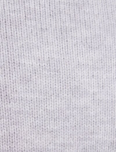 Robe pull droite col montant gris clair femme