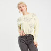 Pull manches longues jaune clair femme