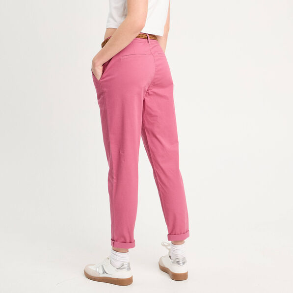 pantalon chino 78eme vieux rose femme Pantalon chino 7/8ème vieux rose femme