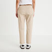 Pantalon chino 7/8&egrave;me beige femme