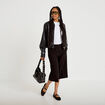Bermuda coupe large noir femme