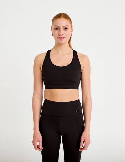 Brassi&egrave;re de sport fines bretelles noir femme