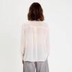Chemise voile plumetis brillant ecru femme