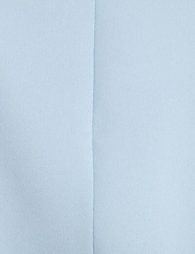 Veste blazer manches courtes bleu clair femme