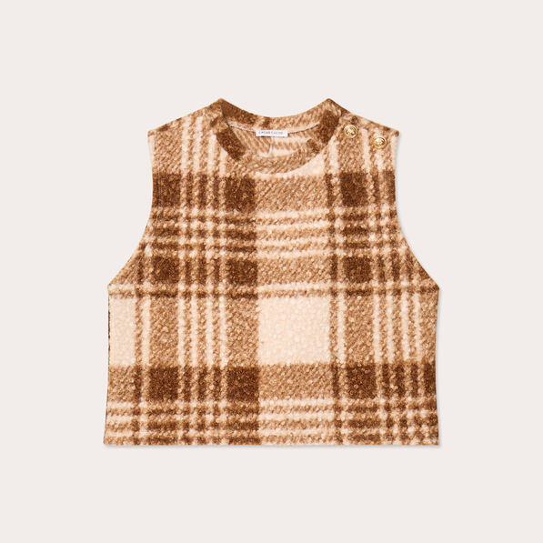 pull sans manches beige femme Pull sans manches beige femme