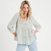 Blouse manches 3/4 vert femme
