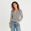 Blouse manches longues blanc femme