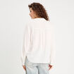 Chemise manches longues contenant du lin ecru femme