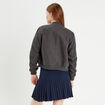 Veste teddy zippée gris foncé femme