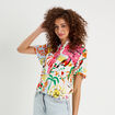 Chemise manches courtes blanc femme