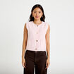 Gilet sans manches rose clair femme