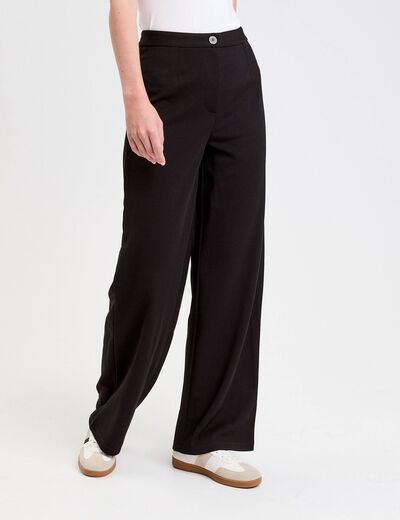 Pantalon large noir femme