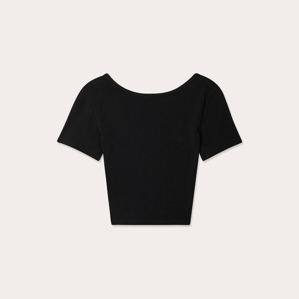 t shirt manches courtes noir femme T-shirt manches courtes noir femme