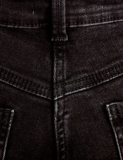Jean skinny push-up taille standard denim noir femme