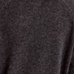 Pull col montant manches longues gris fonc&eacute; femme
