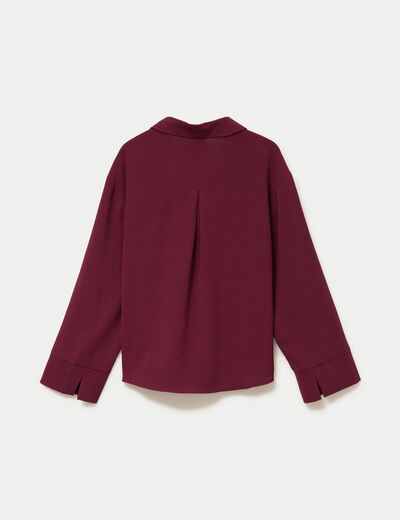 Blouse manches longues bordeaux femme