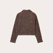 Veste tweed boutonnée bordeaux femme
