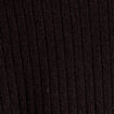 Polo manches longues côtelé noir femme