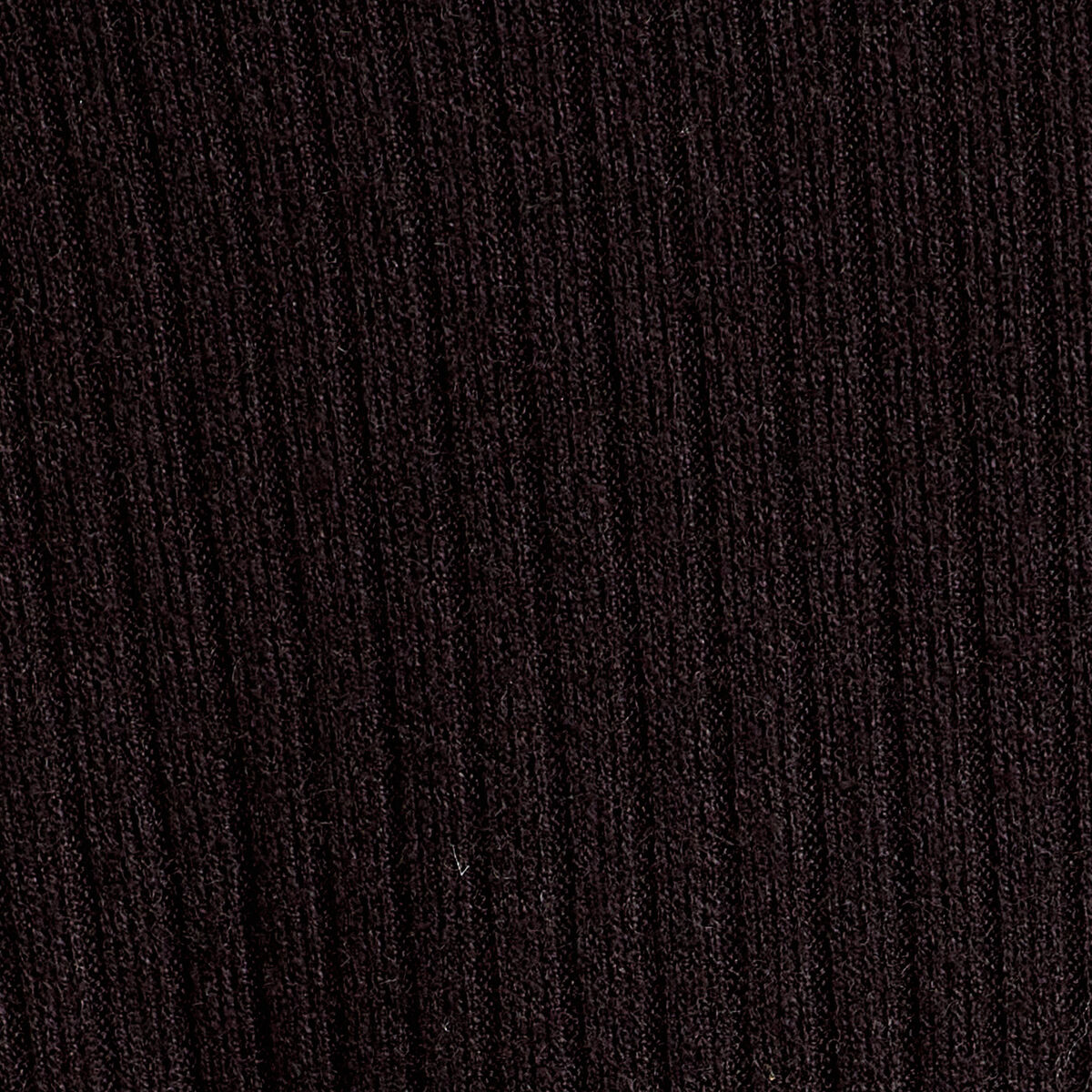 Polo manches longues côtelé noir femme