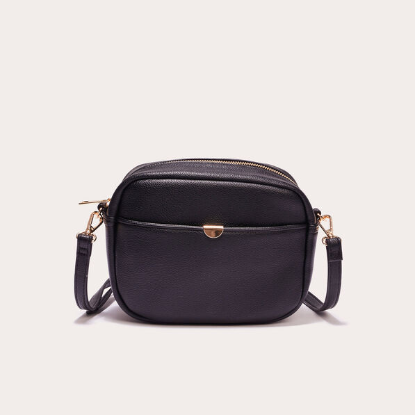 Sac bandoulière carré noir femme