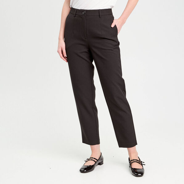 Pantalon carotte noir femme