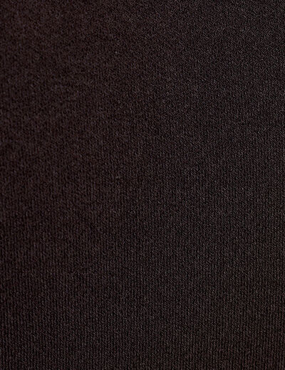 T-shirt cintré manches longues noir femme