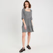 Robe évasée manches 3/4 blanc femme