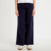 Pantalon large style jogging bleu marine femme