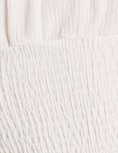 Blouse manches 3/4 blanc femme