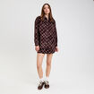 Chemise oversize en velours marron chocolat femme